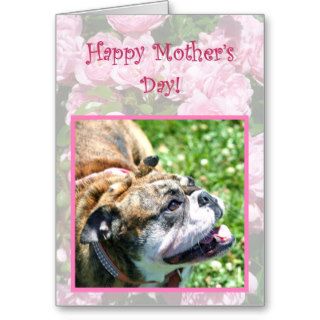 Happy Mother's day Bulldog greeting card