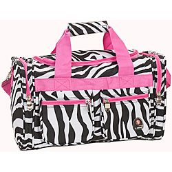 Rockland Deluxe Pink Zebra 19 inch Carry on Tote/duffel Bag