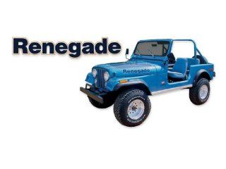 1977 1978 Jeep Renegade CJ5 CJ7 Decals & Stripes Kit   BLUE / GOLD Automotive