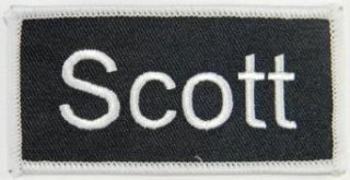 Name Tag Scott Iron On Uniform Applique Patch