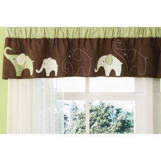 Carters Green Elephant Curtain Valance