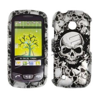 LF White Skull Designer Hard Case Proctor Cover With Wiper for Lg Beacon Mn270 Attune Un270 Cell Phones & Accessories