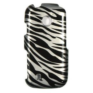 Metro PCS LG Beacon / UN270 Protector Case Phone Cover   Silver Zebra Cell Phones & Accessories