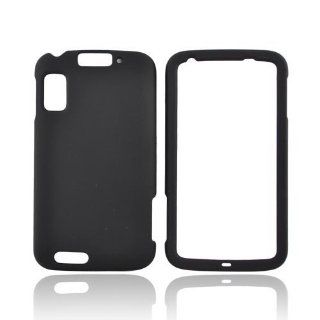 BLACK Rubberized Hard Case Cover For Motorola Atrix 4G Cell Phones & Accessories