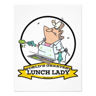 WORLDS GREATEST LUNCH LADY CARTOON CUSTOM INVITATIONS