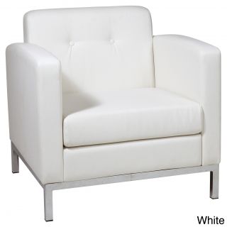 Wall St. Faux Leather And Chrome Club Chair