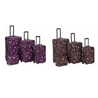 Rockland Deluxe Pearl 4 piece Expandable Luggage Set