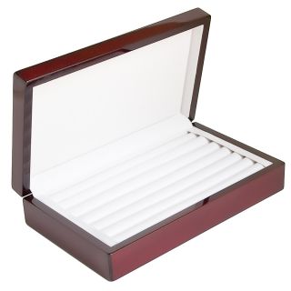 Caddy Bay Collection Rosewood 6 ring Row Jewelry Display Case