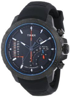 Timex Men's T2P272DH Intelligent Quartz Adventure Series Linear Indicator Chronograph Black Silicone Strap Watch Timex Watches