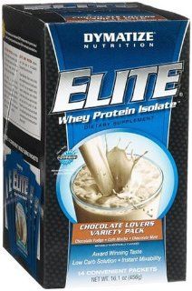 Dymatize Nutrition Elite Whey Protein Powder, Chocolate Lovers Variety Pack (Chocolate Fudge, Cafe Mocha, Chocolate Mint), Pack of 14 Health & Personal Care