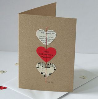 personalised love heart card by remade