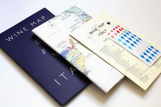wine map of italy   bookshelf edition by de long