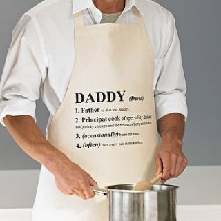 personalised dictionary definition apron by 3 blonde bears