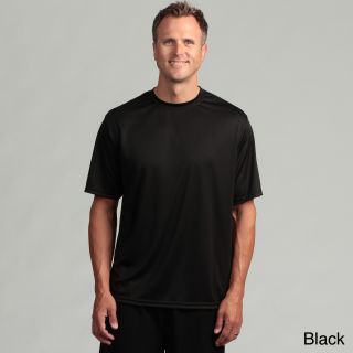 A4 Mens Performance Moisture Wicking Crew Shirt With Hemmed Button And Sleeves Multi Size S