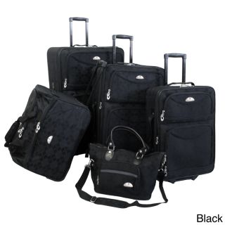 American Flyer Argyle Collection 5 piece Luggage Set