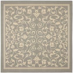 Courtyard Poolside Gray/ Natural Indoor/ Outdoor Area Rug (67 Square)