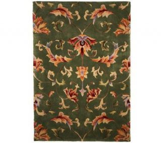 Royal Palace Floral Scrolls 49 x 69 Handmade Wool Rug —