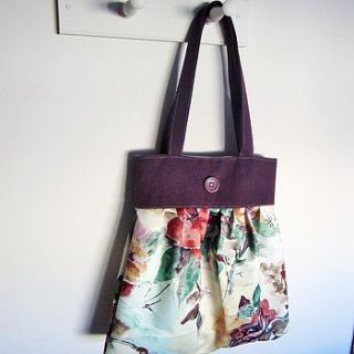 olive knitting bag vintage plum by lily button treasures