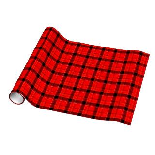 Tartan Red Plaid Christmas Background Wrapping Paper