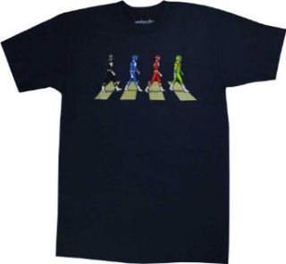Power Rangers Abbey Road Crew Men's Blue T Shirt Clothing