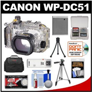 Canon WP DC51 Waterproof Underwater Housing Case for PowerShot S120 Digital Camera with Battery + Case + Tripod + Accessory Kit  Camera & Photo