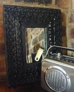 recycled tyre small mirror by tread