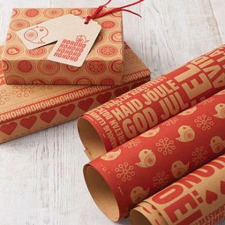 christmas wrapping paper set by allihopa