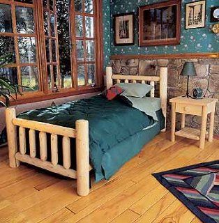 Northern White Cedar Queen Log Bed Home & Kitchen