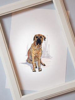 personalised pet illustration by homemade house