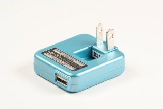 iPod USB Ultra Slim Charger AC to USB   Metallic Blue Electronics