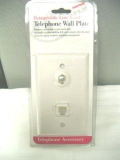 Retractable Line Cord Telephone Wall Plate 279 607 Electronics