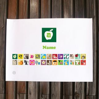 personalised children's alphabet print by brough and ready