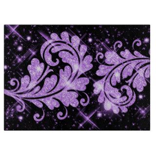 Purple Glitter Swirls