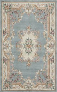New Aubusson Light Green Rug Rug Size Round 6'   Area Rugs