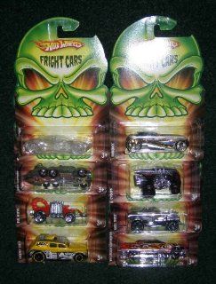 HOT WHEELS FRIGHT CARS 8 CAR SET PHARODOX / CYCLOPS / SHELL SHOCK / '64 LINCOLN CONTINENTAL / COCKNEY CAB II / EVIL WEEVIL / FAST FORTRESS / "INVISIBLE" PHASTASM Toys & Games