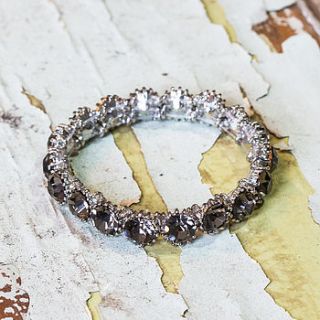 crystal jet stone elasticated bracelet by anusha
