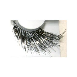 Zinkcolor Black & Silver Mix Fiber False Eyelashes E943 Costume Dance Halloween   Fake Eyelashes And Adhesives