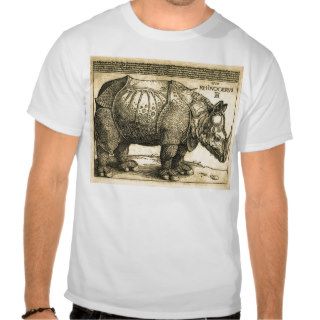 Durer Rhinoceros T Shirt for Men Antique Style