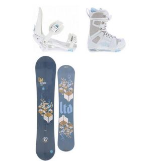 LTD Origin Snowboard w/ M3 White Boots & Morrow Sky Bindings   Womens snowboard package 0032