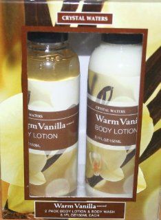 Crystal Waters Warm Vanilla(2 pak Body Lotion & Body Wash Beauty