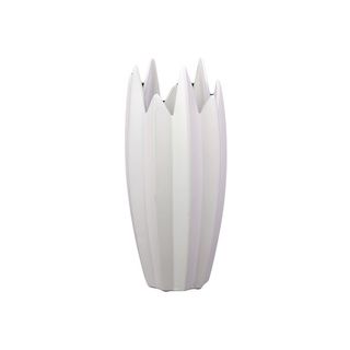 White Jagged edge Ceramic Vase Urban Trends Collection Vases