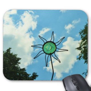 Glass Sun Sculpture in the Sky Mouse Pads