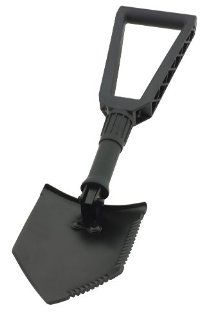 Smittybilt 2728 Matte Black Tri Fold Shovel R.U.T. Recovery Utility Tool Automotive