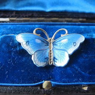 vintage silver modernist butterfly brooch by ava mae designs