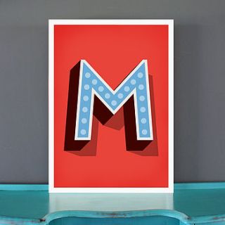 big circus marquee letter print by cat's print shop