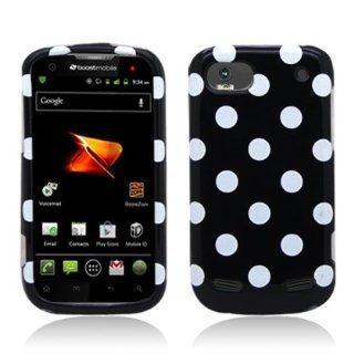 Aimo ZTEN861PCPD301 Cute Polka Dot Hard Snap On Protective Case for ZTE Warp Sequent N861   Retail Packaging   Black/White Cell Phones & Accessories