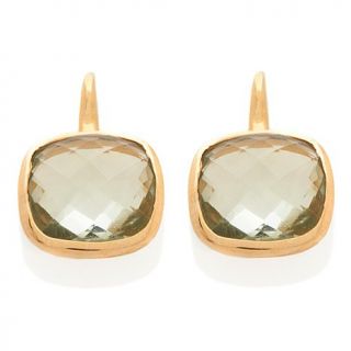 Technibond® Cushion Cut Faceted Gemstone Drop Earrings