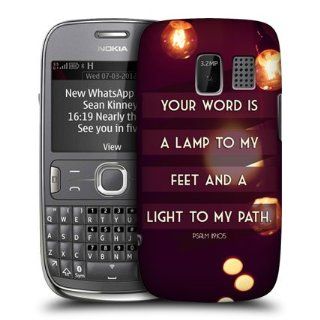 Head Case Designs Your Word Christian Typography Hard Back Case Cover for Nokia Asha 302 Cell Phones & Accessories