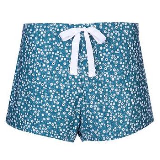 fizzy floral pyjama shorts by nutmeg sleepwear