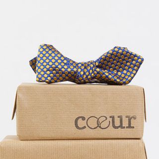 limited edition british silk spotted bow tie by coeur menswear